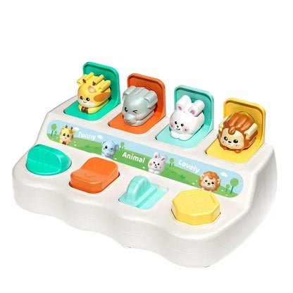 Montessori Pop up Animal Toys and Learning Boxes Enhance Logical Thinking and Motor Skills Suitable for Children's Birthday Gift