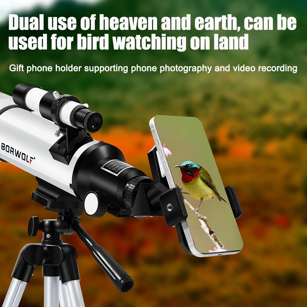 BORWOLF 70400 Professional High-definition Astronomical Telescope 333X To See The Moon and Stars Bird Watching Monocular - Smarsty