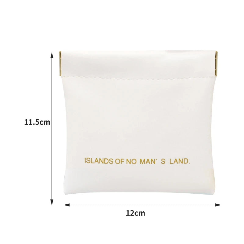 Pu Makeup Bag Storage Bags Shrapnel Bag Automatic Closing Data Cable Headphone Storage Bag Red Envelope Coin Purse Waterproof - Smarsty