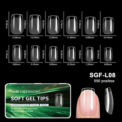 Luxury Soft Gel False Nail Tips for Elegant Manicure - Smarsty