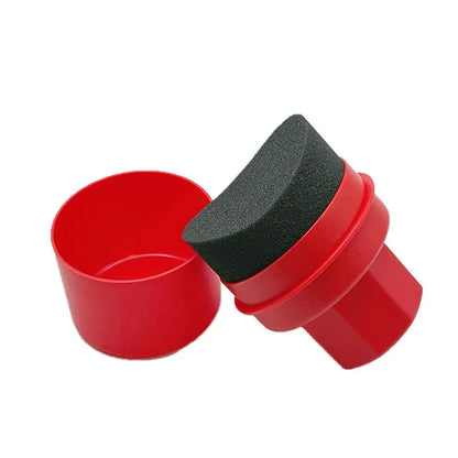 Curved Tire Waxing Sponge Brush With Cover For Car Cleaning - Smarsty