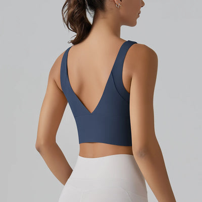Yoga Bra Underwear Women Summer Shockproof Bra Beautiful Back Sports Running External Wear Training Fitness Yoga Tank Top Bra - Smarsty