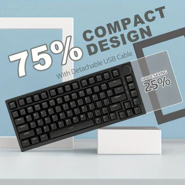 AK820 Mechanical Keyboard With Rotary Volume Control