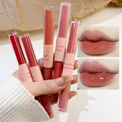 Double End Lip Glaze Glossy Color and Moisture - Smarsty