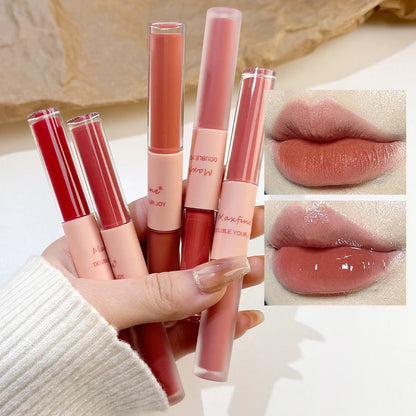 Double End Lip Glaze Glossy Color and Moisture - Smarsty