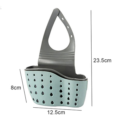 Home Storage Drain Basket Kitchen Sink Holder Adjustable Soap Sponge Shlf Hanging Drain Basket Bag Kitchen Accessories by Smarsty