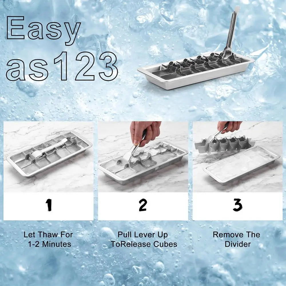 Stainless Steel Ice Cube Tray for Efficient Drink Cooling - Smarsty