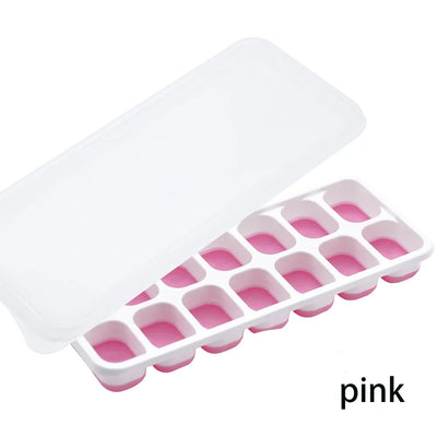 14 Grid Ice Cube Tray Silicone Mold Square Ice Cube Tray Mold Ice Cube Maker Non-toxic Durable Bar Pub Wine Ice Blocks Maker - Smarsty