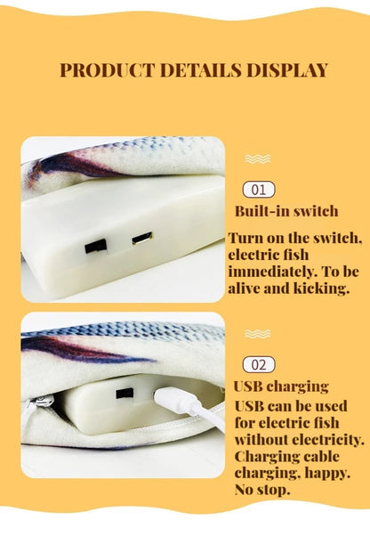Electric Cat Toy Dancing Fish Interactive Plaything - Smarsty