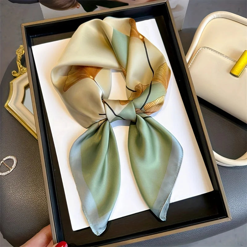 Luxury Silk Square Scarf for Women Spring Summer - Smarsty