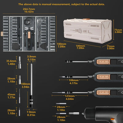180 in 1 Precision Manual  Multifunctional Screwdriver Set Magnetic Phillips Bits Mobile iPhone & PC & Glasses Repair Tool Gift - Smarsty