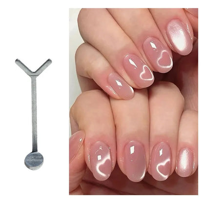 Heart Shaped Cat Eye Nail Magnet Set for DIY Art - Smarsty