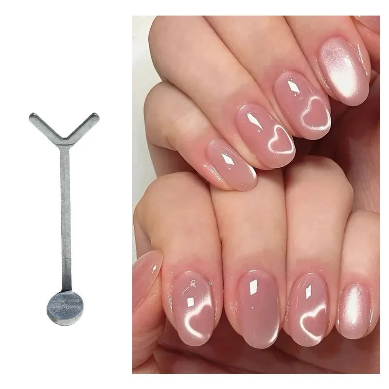 Heart Shaped Cat Eye Nail Magnet Set for DIY Art - Smarsty