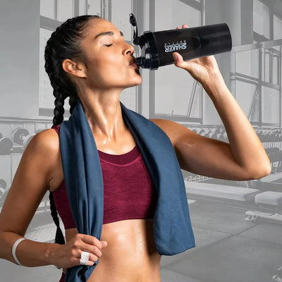 3 Layers Shaker Protein Bottle Powder Shake Cup Water Bottle Plastic Mixing Cup Body Building Exercise Bottle - Smarsty