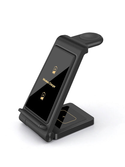 Three In One Wireless Charger Station With Fast Charging - Smarsty