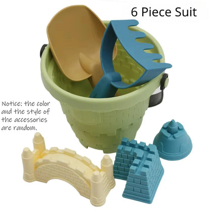 Children's Castle Sand Digging Sets Sand Scoop Summer Toy Beach Toys Sand Box for Kids Outdoor Baby Educational Interactive Gift