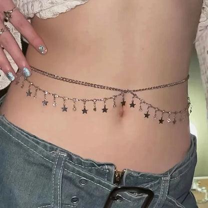Luxury Rhinestone Belly Chain for Beach Rave - Smarsty