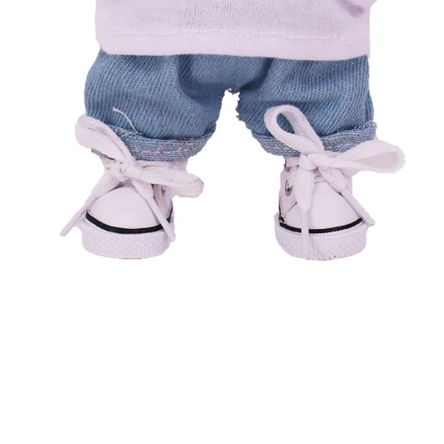 3.8cm Doll Shoes For labubu 17cm Plush Doll Clothes Accessories Girl's Toys ,Christmas Festival Birthday Gift