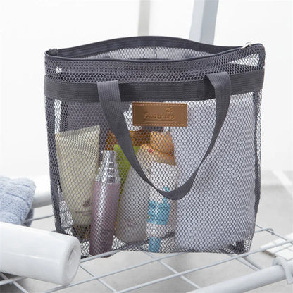 Mesh Makeup Toiletry Storage Bags Handbags Portable Travel Washing Body Shower Tools Organizer Hanging Cosmetic Organizer Pouch - Smarsty