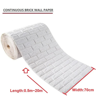 Self-Adhesive 3D Brick Wallpaper for Stylish Decor - Smarsty