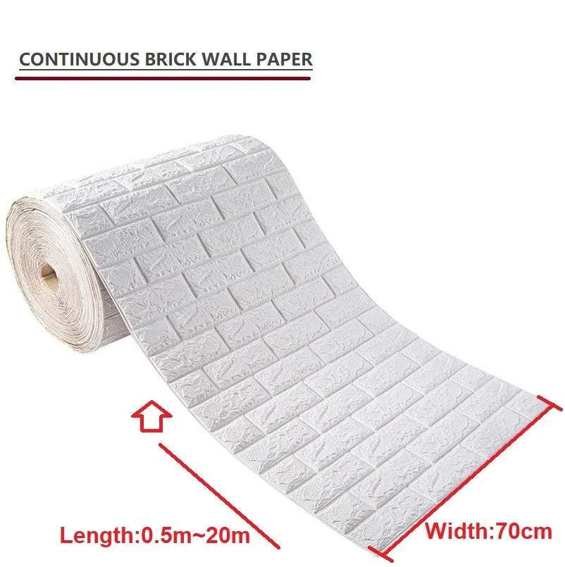 Self-Adhesive 3D Brick Wallpaper for Stylish Decor - Smarsty