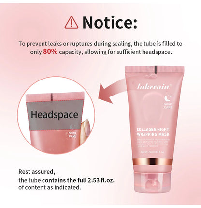 Collagen Wrapping Mask And Brush Set Rejuvenation Moisturize Brightening Korean Face Mask Make Glowy Skin Elasticity Facial Mask - Smarsty