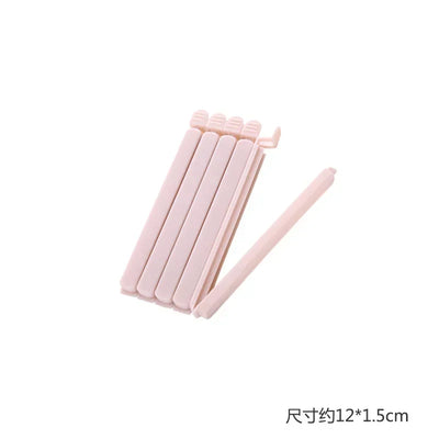 10PCS Bag Clips Food Snack Sealing Clip12/15.5cm Portable Kitchen Storage Accessories Tool Elastic Buckle Package Bag Clamp 2025 by Smarsty