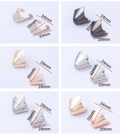 Women High Heel Metal Toe Cap Wear and Tear Concealer Anti-kicking Leather Shoes Point Protector Flat Shoe Tips Cap Accessorices - Smarsty