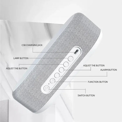 Alarm Clock Wireless Charger Night Light Thermometer Dock - Smarsty