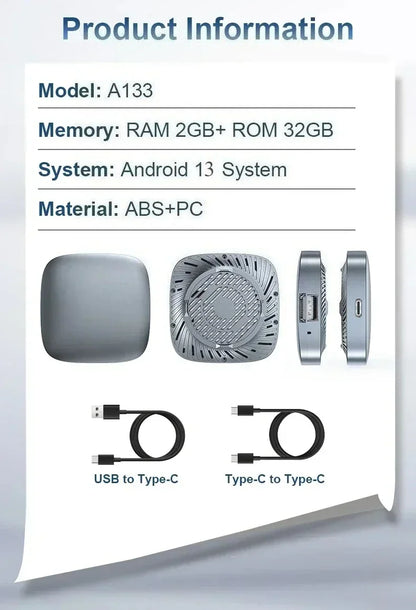 Android 13 CarPlay Box Wireless Plug And Play CarPlay - Smarsty