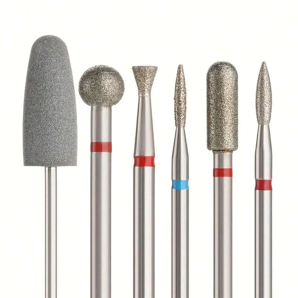 6 Piece Electric Nail File Set for Acrylic Removal - Smarsty