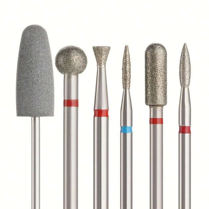 6 Piece Electric Nail File Set for Acrylic Removal - Smarsty