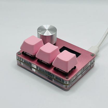 Magnetic Pink Rapid Trigger Hall Switch Keyboard With Knob