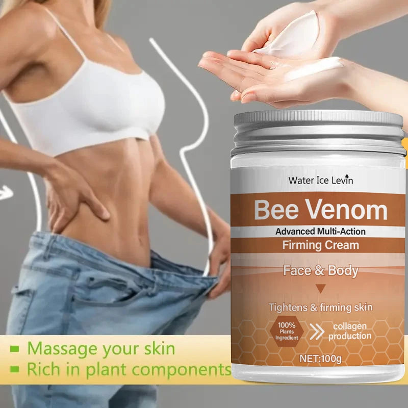 Bee Venom Firming Abdominal Cream - Plant-Based, Moisturizing and Moisturizing Contains Hyaluronic Acid Suitable for All Skin Types, Gentle for Sensitive Skin, Turmeric Skin Care - Smarsty