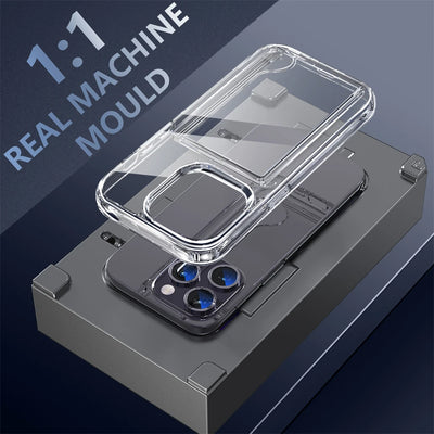 Clear Transparent Wallet Case With Card Slots For Iphone - Smarsty