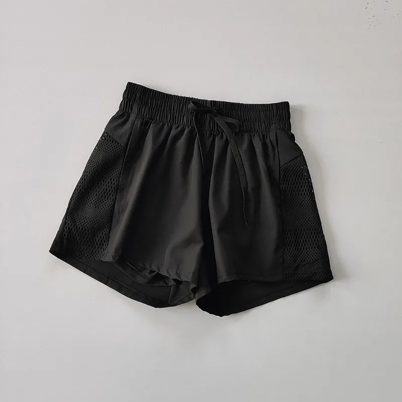 Women's Yoga Shorts High Waist Sport Fitness 2 in 1 Workout Shorts Running Pants Sports Shorts Casual Gym Quick Drying Shorts - Smarsty