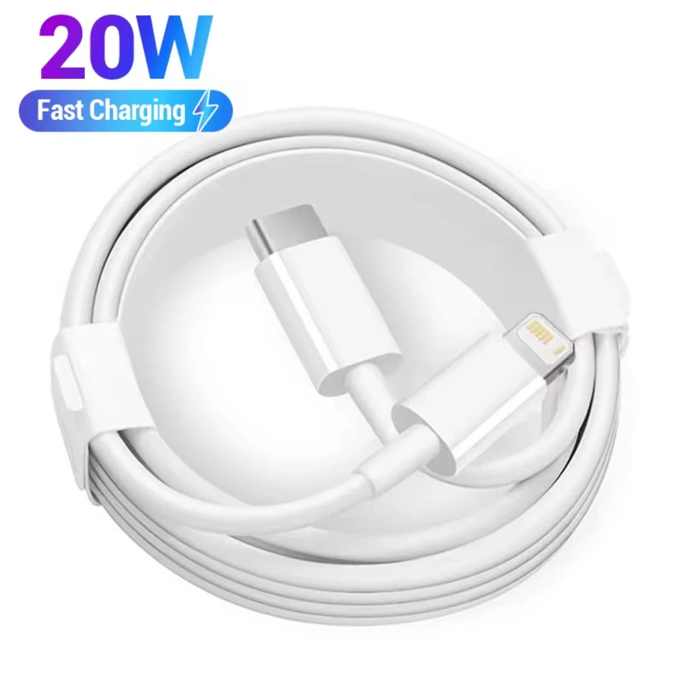 20W PD USB to Lighting USB C to Lighting Fast Charger Cable For Apple iPhone 14 13 12 11 Pro Max X XR Plus iPad Data Sync Line - Smarsty