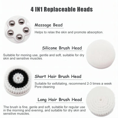 Electric Facial Cleansing Brush with Sonic Technology - Smarsty