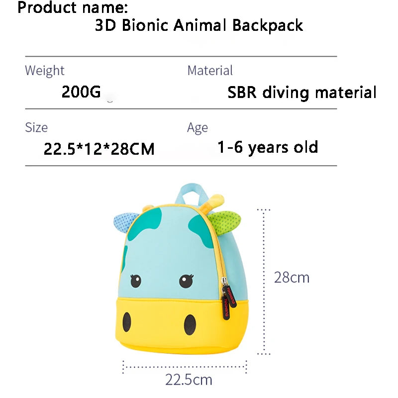 3D Biomimetic Animal Kids Backpack School Bag For Daily Use - Smarsty