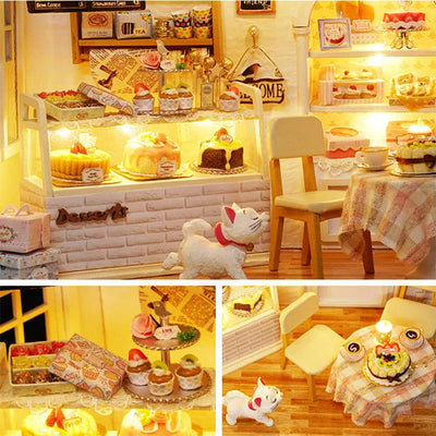 DIY Wooden Miniature Doll House Model Building Kits Small House Toy With Furniture For Children Gift Wooden Crafts Dollhouse by Smarsty