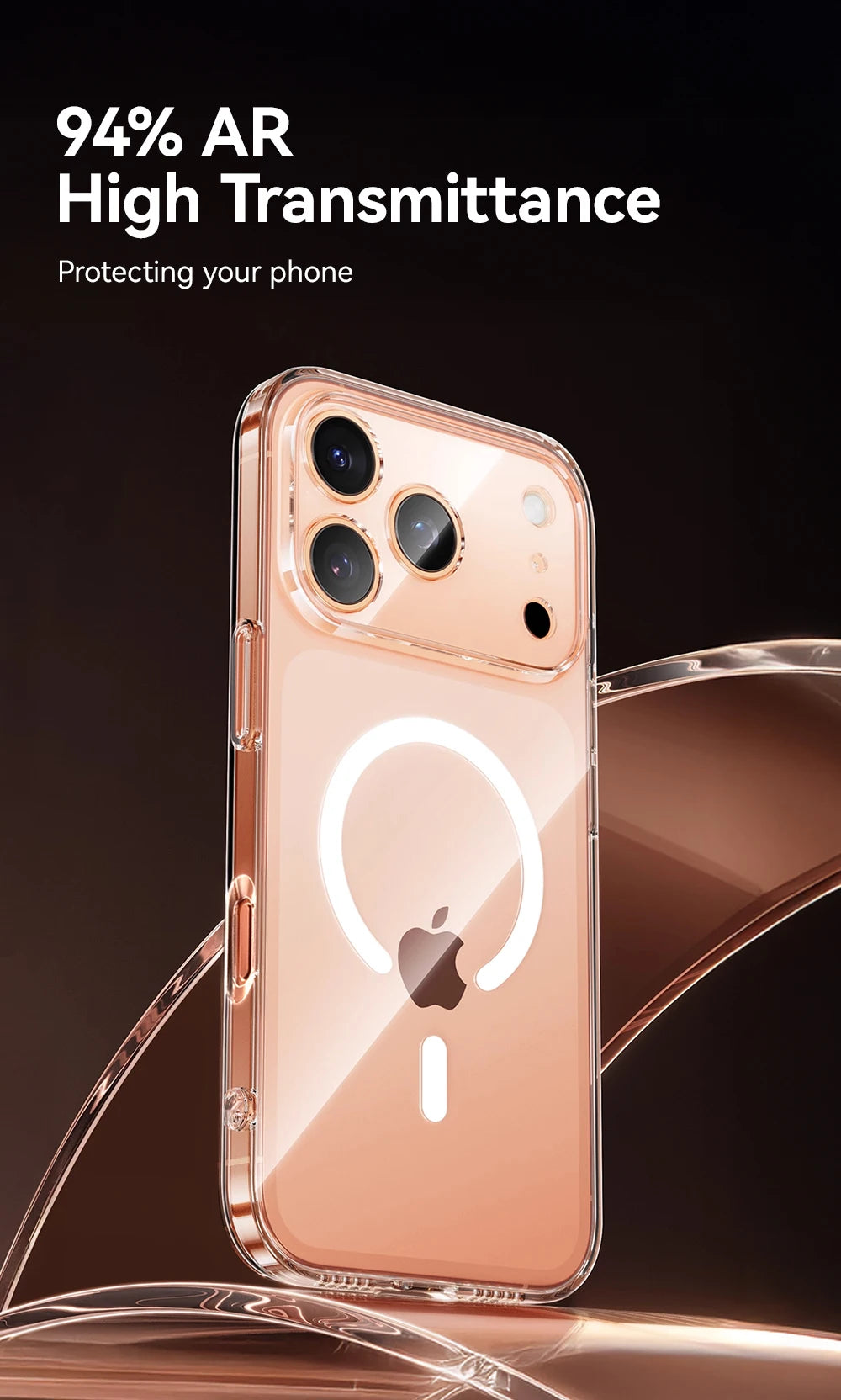 Magnetic Clear iPhone 17, 17 Pro and Pro Max Case Anti Yellowing - Smarsty