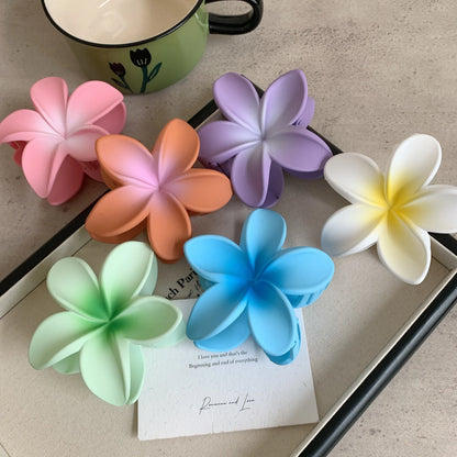 Frosted Egg Flower Hair Claw Clip Secure Hold Beach Stylish - Smarsty