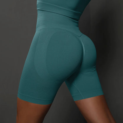 Yoga Shorts Women Sports Shorts Seamless Gym Workout Shorts High Waist Push Up Fitness Sports Shorts Cycling Shorts - Smarsty