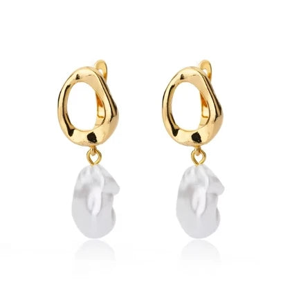 Stainless Steel Star Hoop Earrings Gold Tone Hypoallergenic - Smarsty