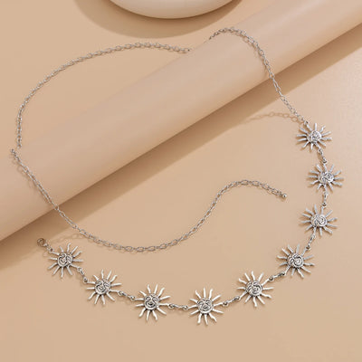 KunJoe Boho Golden Sun Belly Chain for Women - Smarsty