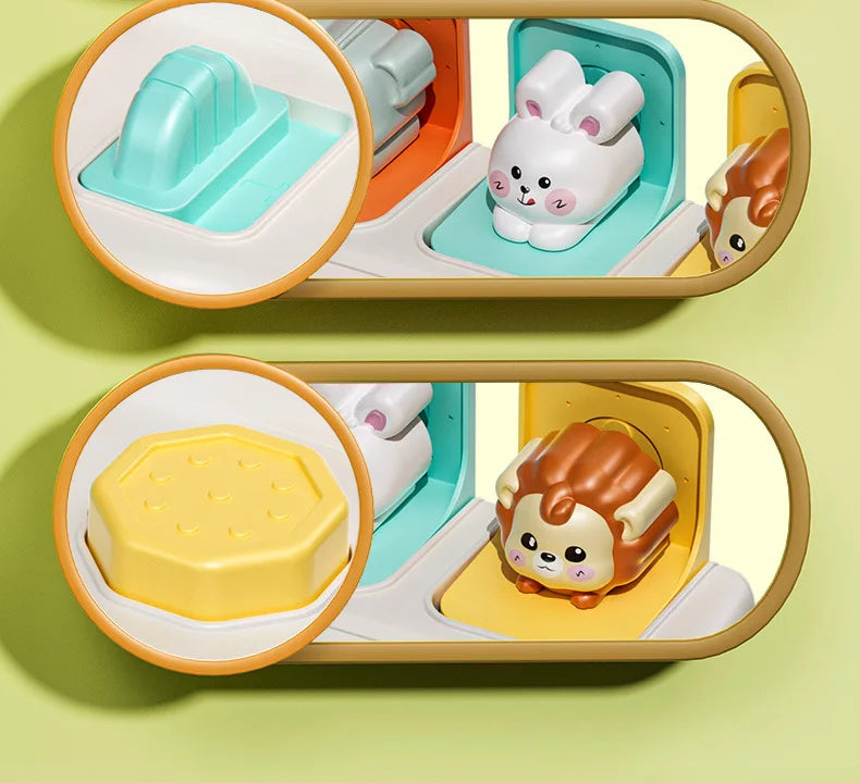 Montessori Pop up Animal Toys and Learning Boxes Enhance Logical Thinking and Motor Skills Suitable for Children's Birthday Gift