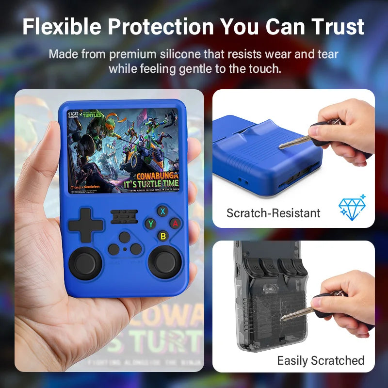 Color Silicone Case for R36S Game Console with Anti-Scratch Protection - Smarsty