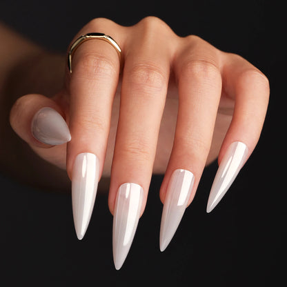 24 Piece Glossy Black Press On Nails Set - Smarsty