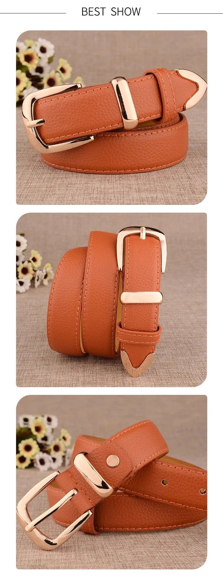 Women's Leather Trousers Belt High Quality Vintage Strap - Smarsty
