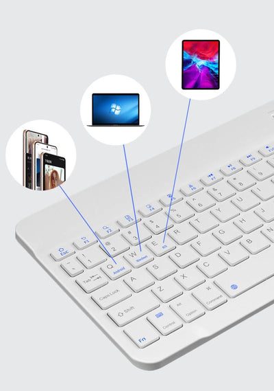 Magnetic Tablet Keyboard for Tablets Bluetooth Rechargeable - Smarsty